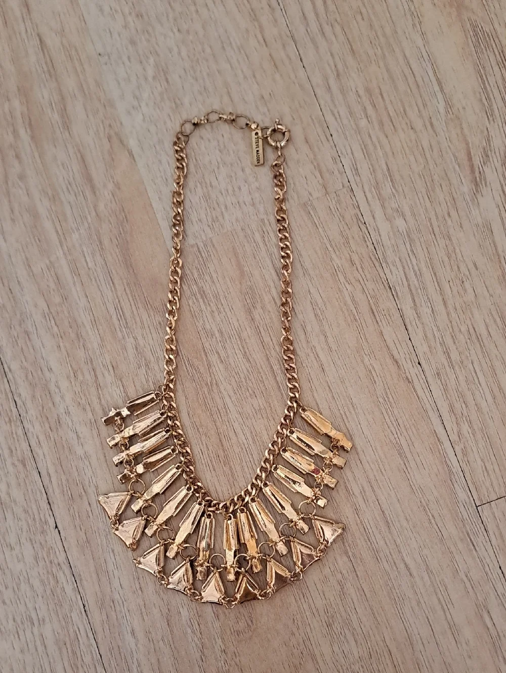 Steve Madden Gold Tone Necklace with Yellow, Blue and Turquoise Accents
